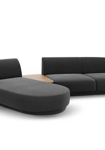 MICADONI  Velvet Left Modular Sofa, 