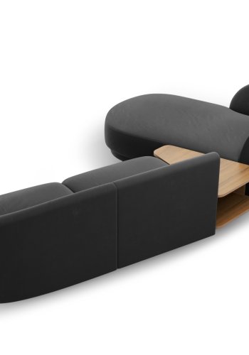 MICADONI  Velvet Left Modular Sofa, 