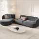 MICADONI  Velvet Left Modular Sofa, 