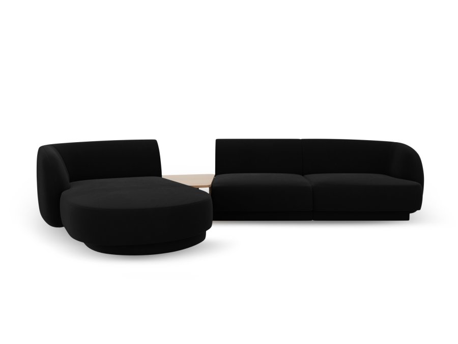 MICADONI  Velvet Left Modular Sofa, 