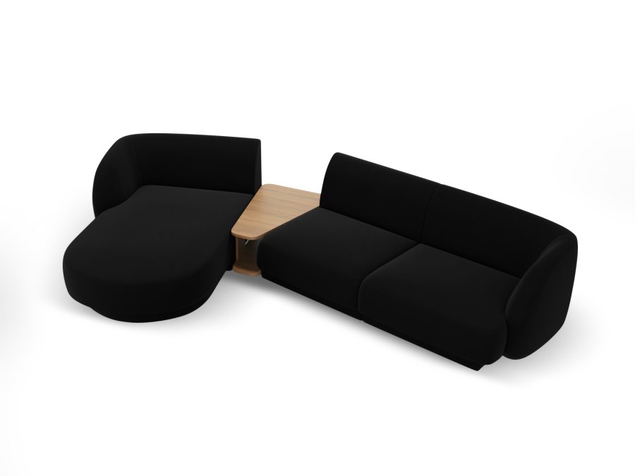 MICADONI  Velvet Left Modular Sofa, 