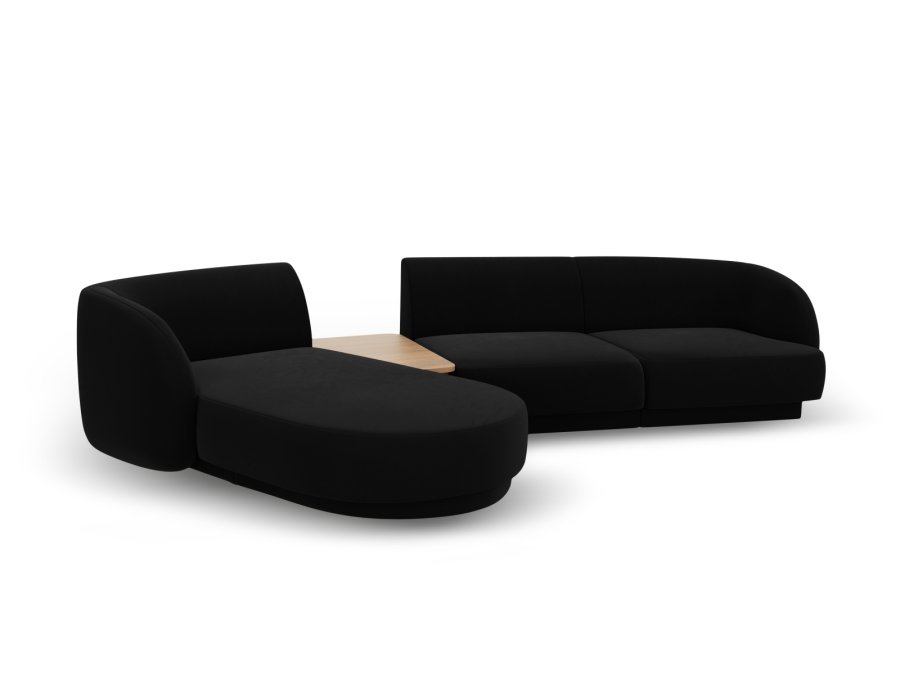 MICADONI  Velvet Left Modular Sofa, 