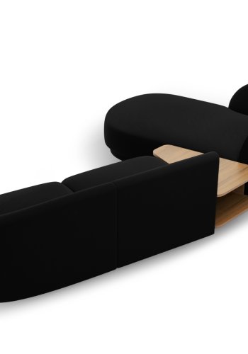 MICADONI  Velvet Left Modular Sofa, 