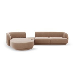 MICADONI  Velvet Left Modular Sofa, 