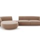 MICADONI  Velvet Left Modular Sofa, 