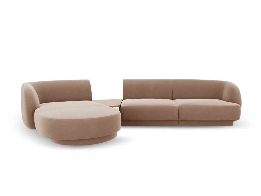 MICADONI  Velvet Left Modular Sofa, 