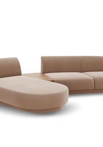 MICADONI  Velvet Left Modular Sofa, 