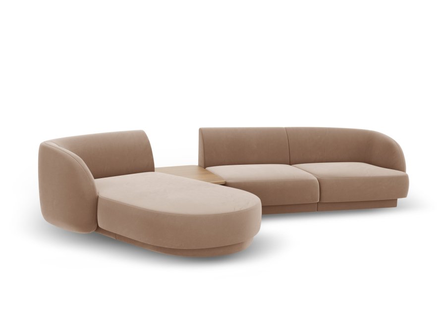 MICADONI  Velvet Left Modular Sofa, 