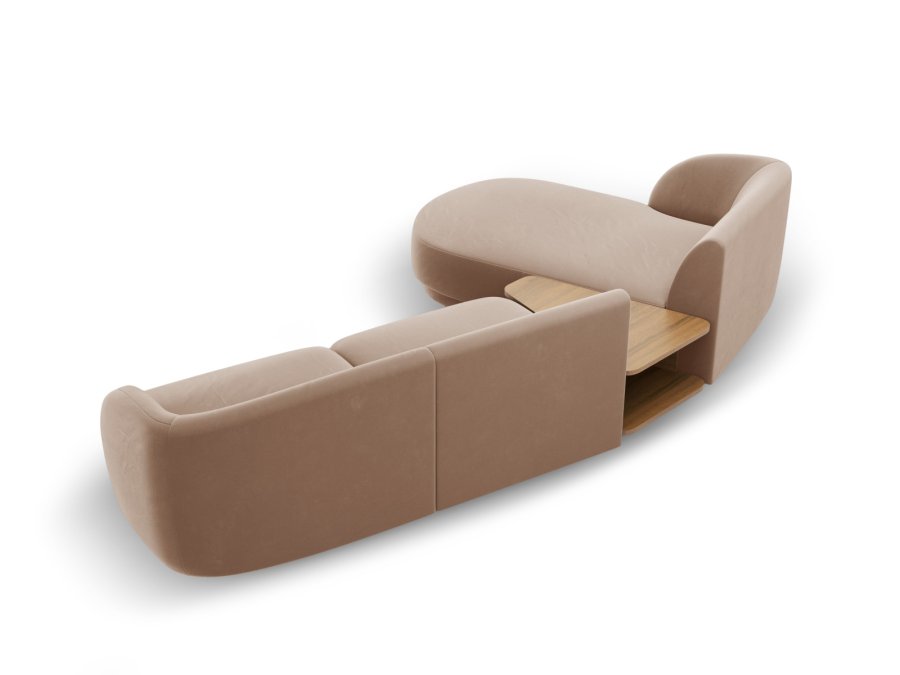 MICADONI  Velvet Left Modular Sofa, 