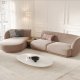 MICADONI  Velvet Left Modular Sofa, 