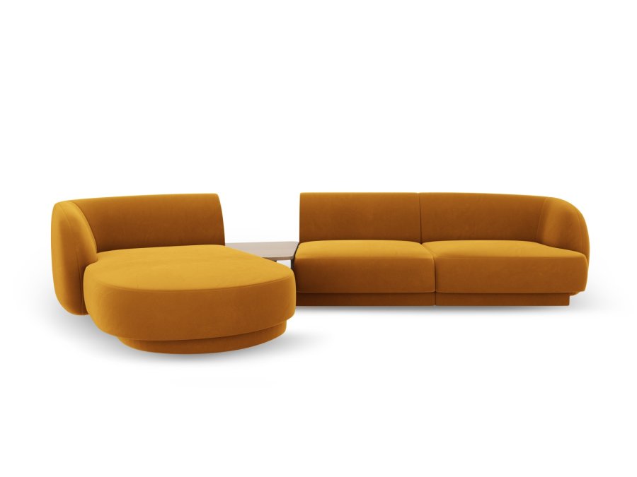 MICADONI  Velvet Left Modular Sofa, 
