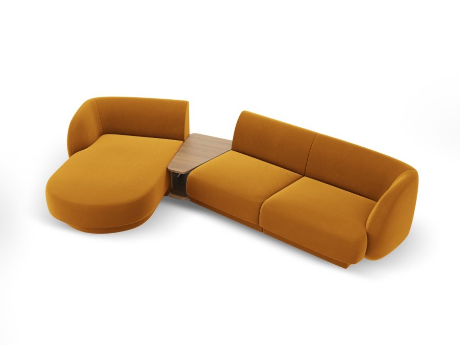 MICADONI  Velvet Left Modular Sofa, 