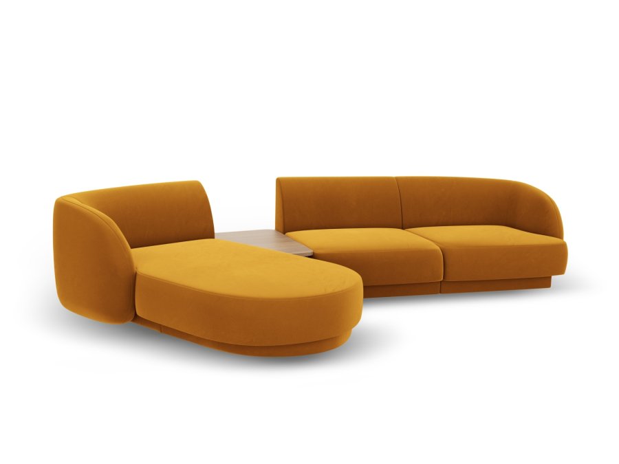 MICADONI  Velvet Left Modular Sofa, 