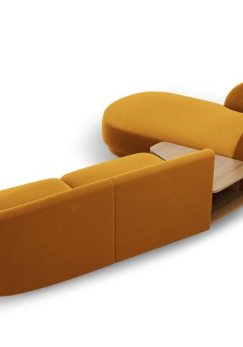 MICADONI  Velvet Left Modular Sofa, 