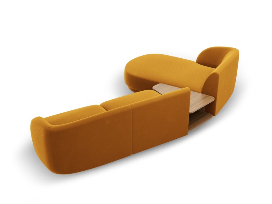 MICADONI  Velvet Left Modular Sofa, 