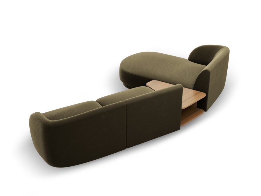 MICADONI  Velvet Left Modular Sofa, 