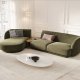 MICADONI  Velvet Left Modular Sofa, 