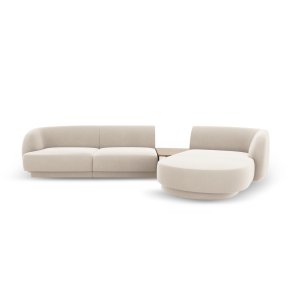 MICADONI  Velvet Right Modular Sofa, 