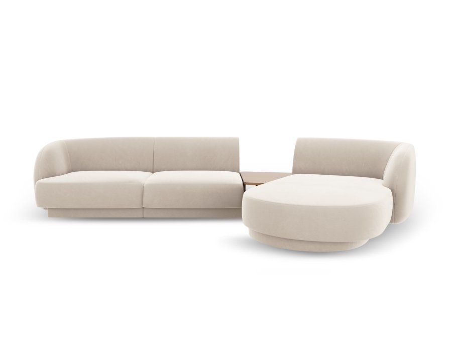 MICADONI  Velvet Right Modular Sofa, 
