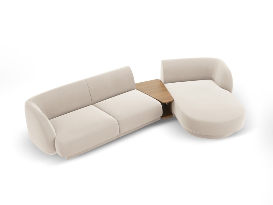 MICADONI  Velvet Right Modular Sofa, 