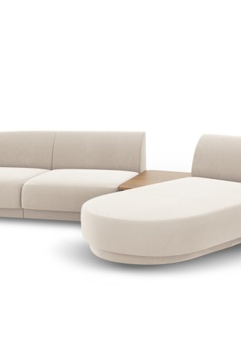 MICADONI  Velvet Right Modular Sofa, 