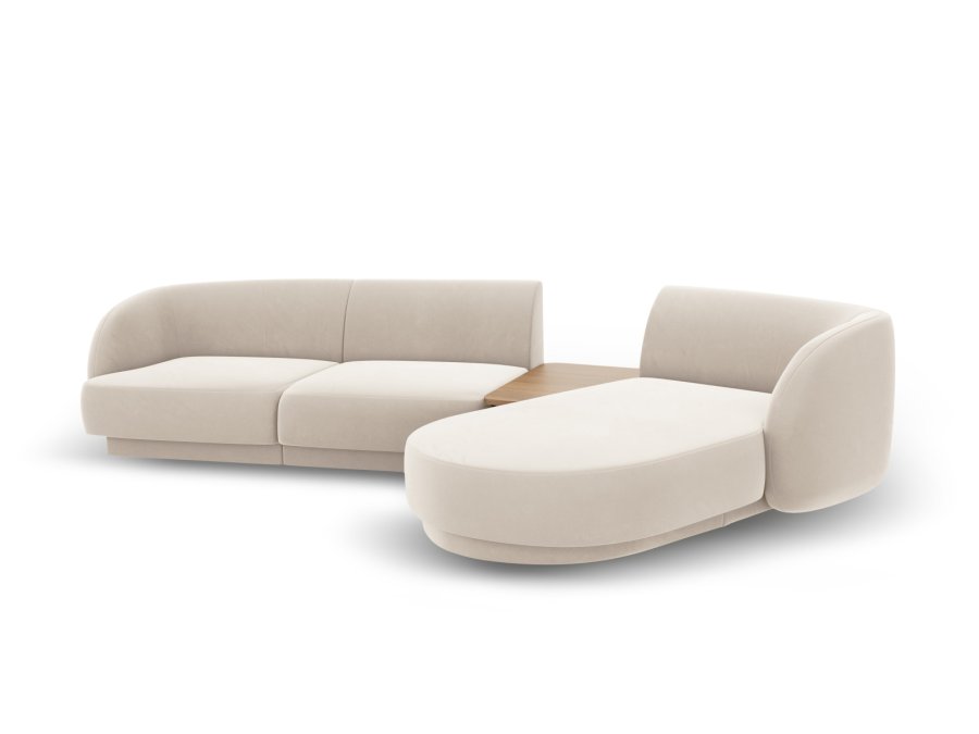 MICADONI  Velvet Right Modular Sofa, 