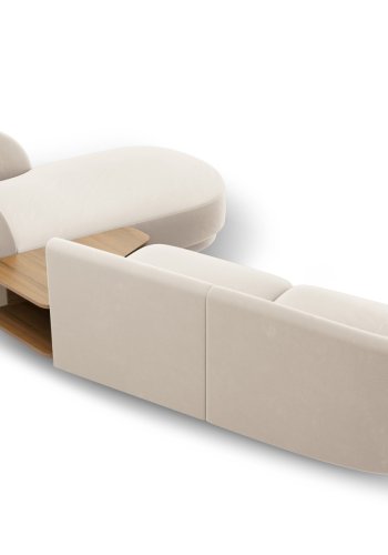 MICADONI  Velvet Right Modular Sofa, 