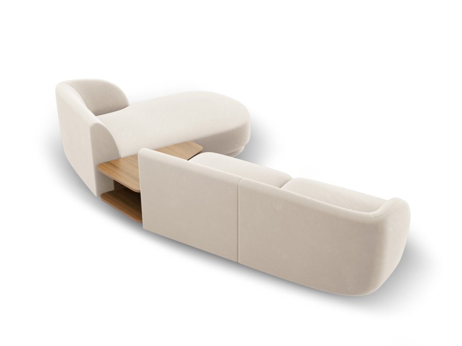 MICADONI  Velvet Right Modular Sofa, 