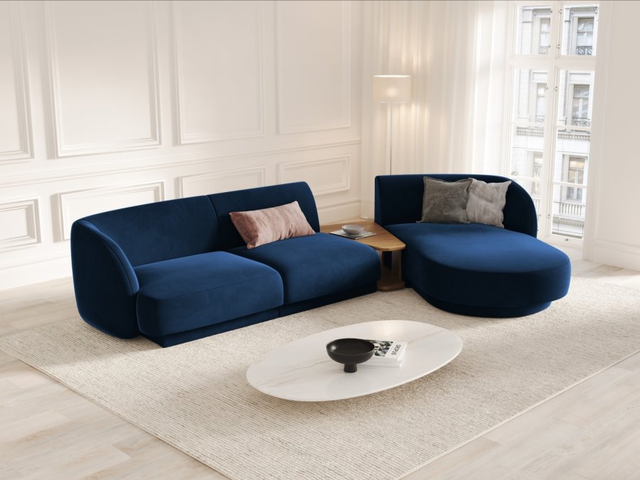 MICADONI  Velvet Right Modular Sofa, 