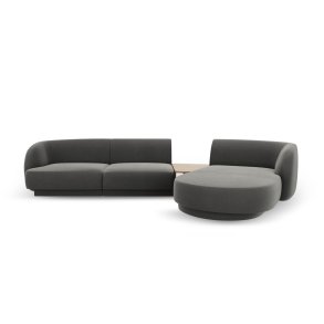 MICADONI  Velvet Right Modular Sofa, 