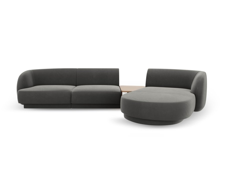 MICADONI  Velvet Right Modular Sofa, 