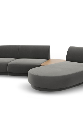 MICADONI  Velvet Right Modular Sofa, 