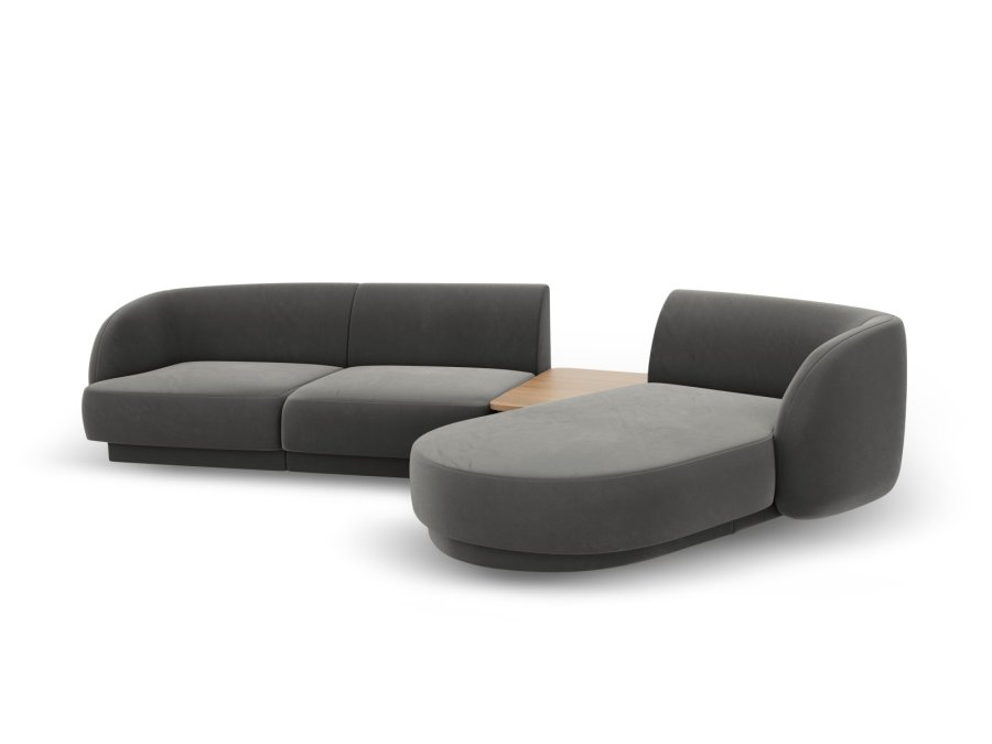 MICADONI  Velvet Right Modular Sofa, 
