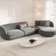 MICADONI  Velvet Right Modular Sofa, 