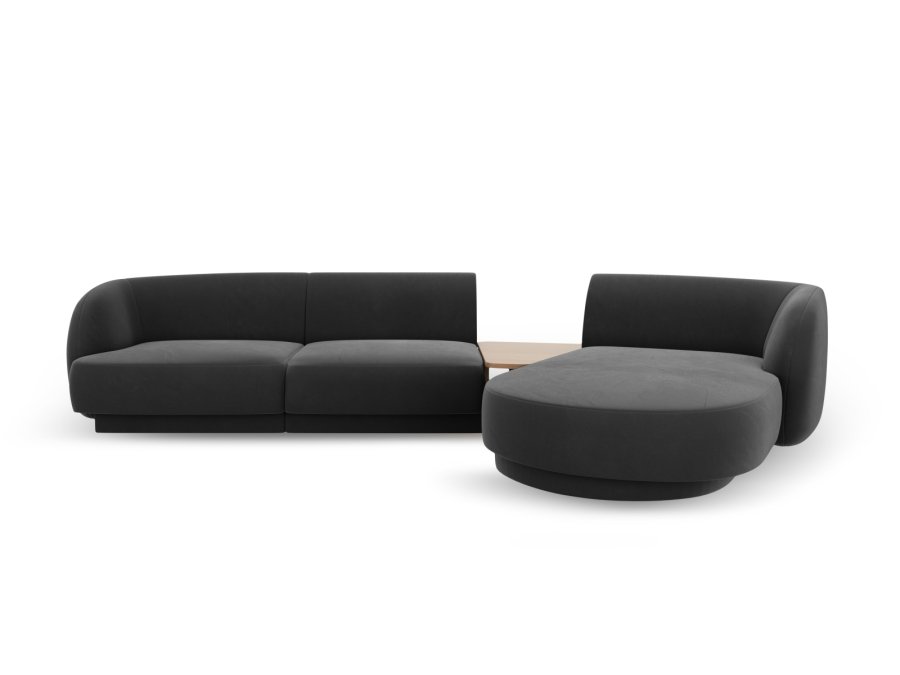 MICADONI  Velvet Right Modular Sofa, 