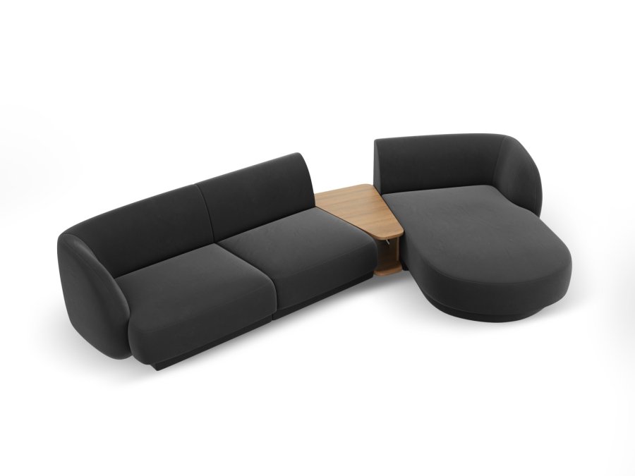 MICADONI  Velvet Right Modular Sofa, 