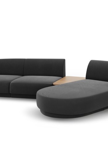 MICADONI  Velvet Right Modular Sofa, 