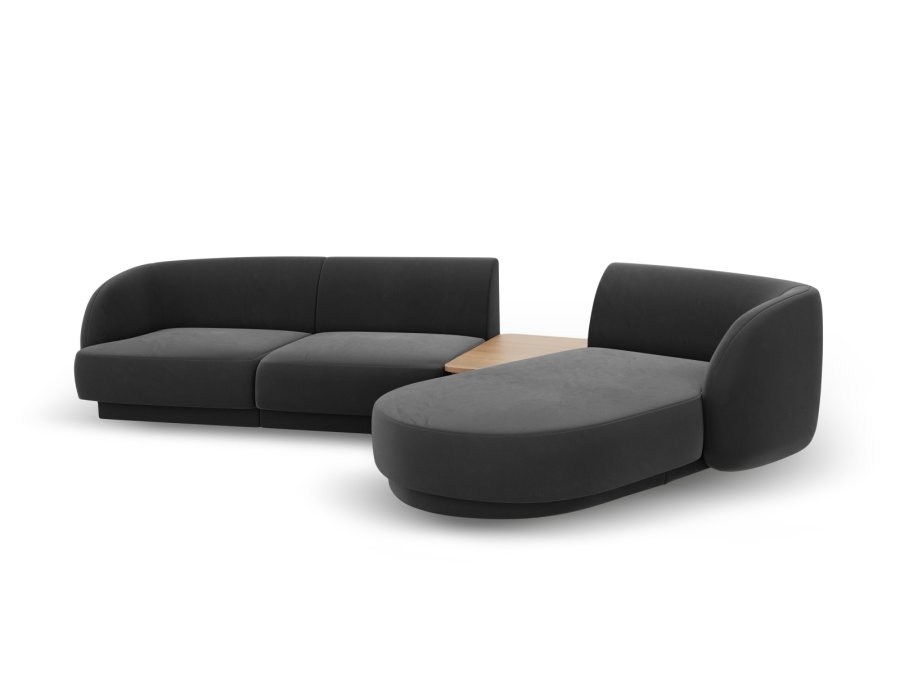 MICADONI  Velvet Right Modular Sofa, 