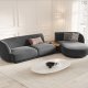 MICADONI  Velvet Right Modular Sofa, 