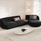 MICADONI  Velvet Right Modular Sofa, 