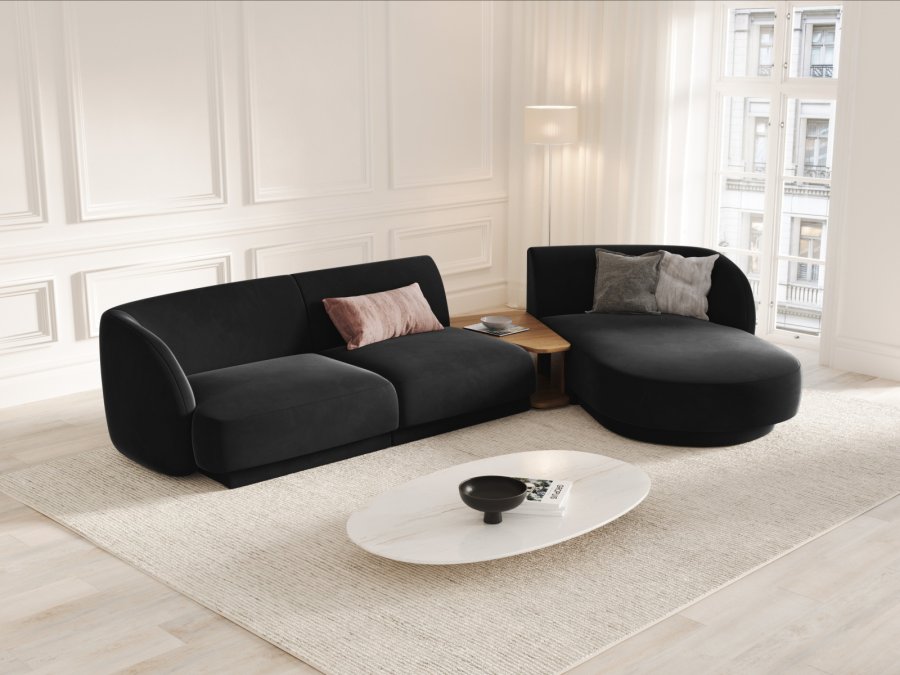 MICADONI  Velvet Right Modular Sofa, 