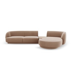 MICADONI  Velvet Right Modular Sofa, 