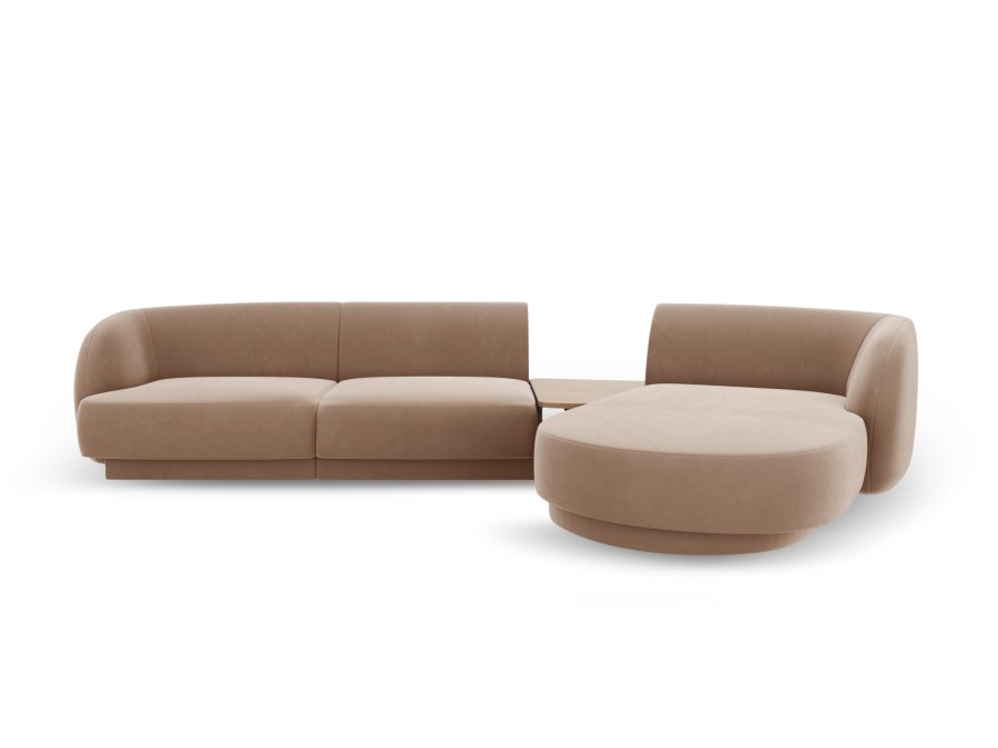 MICADONI  Velvet Right Modular Sofa, 