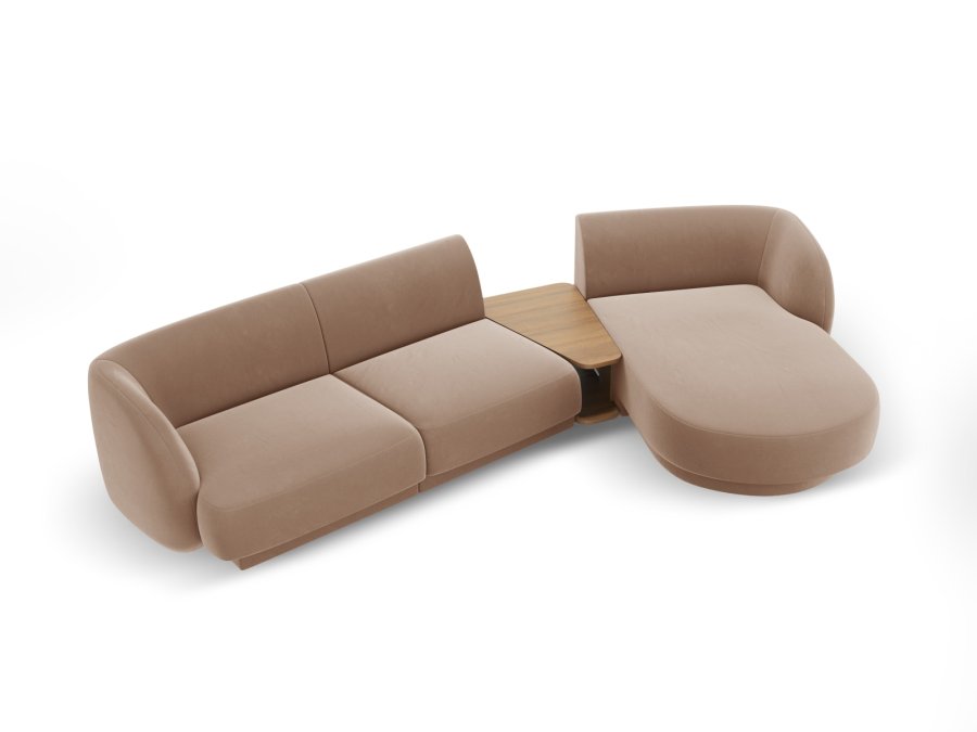 MICADONI  Velvet Right Modular Sofa, 