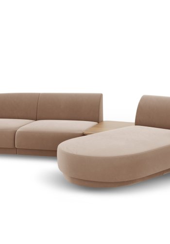 MICADONI  Velvet Right Modular Sofa, 