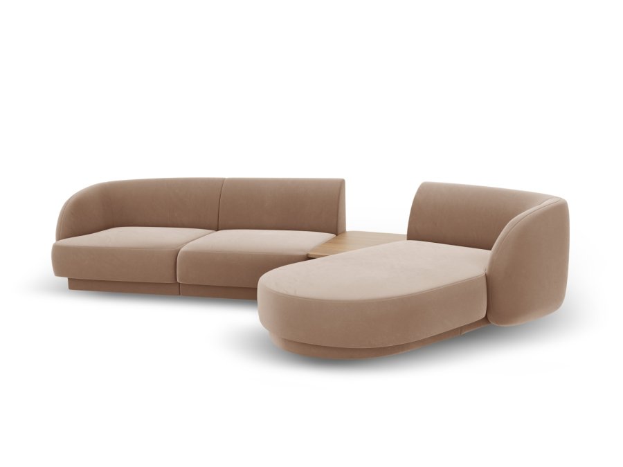 MICADONI  Velvet Right Modular Sofa, 