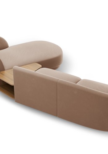 MICADONI  Velvet Right Modular Sofa, 