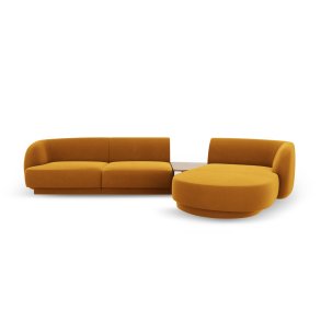 MICADONI  Velvet Right Modular Sofa, 