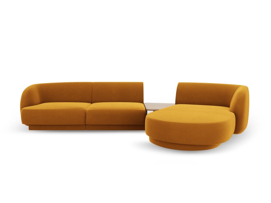 MICADONI  Velvet Right Modular Sofa, 