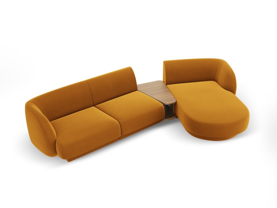 MICADONI  Velvet Right Modular Sofa, 